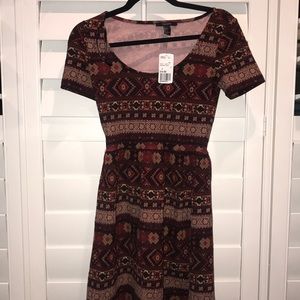 Forever 21 Aztec cap sleeved fall dress